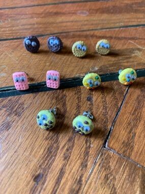 Claire’s Cookie Earring Lot 5 Pairs Polymer Clay